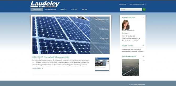 09.01.2012: Internetauftritt neu gestaltet